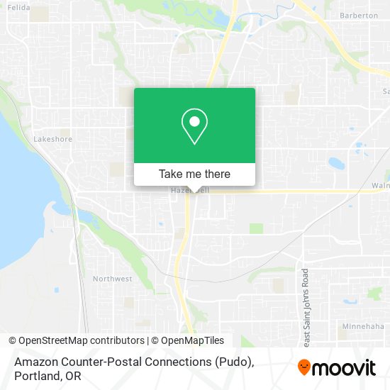 Amazon Counter-Postal Connections (Pudo) map