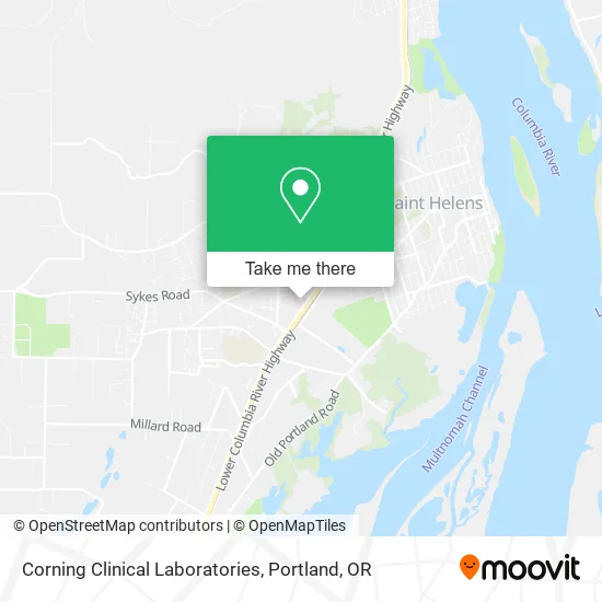 Corning Clinical Laboratories map