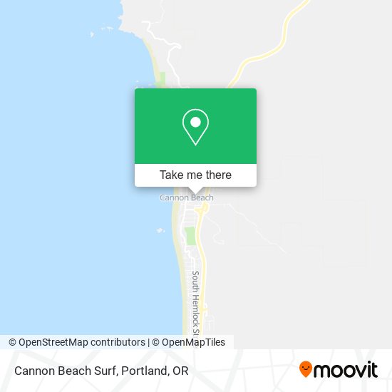 Cannon Beach Surf map