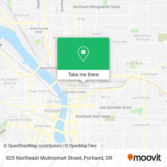 825 Northeast Multnomah Street map