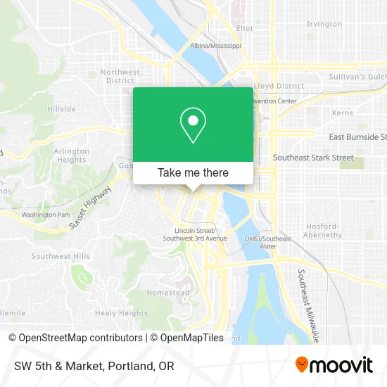 SW 5th & Market map