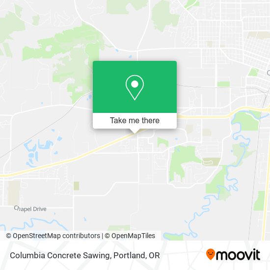 Columbia Concrete Sawing map