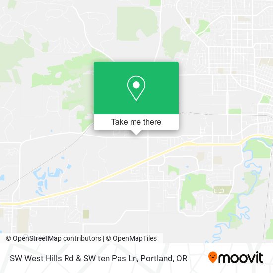 SW West Hills Rd & SW ten Pas Ln map
