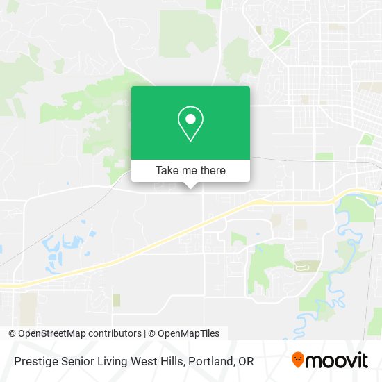 Prestige Senior Living West Hills map