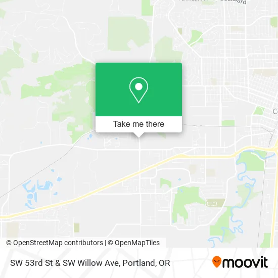 SW 53rd St & SW Willow Ave map