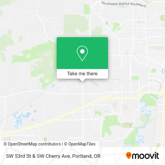 SW 53rd St & SW Cherry Ave map