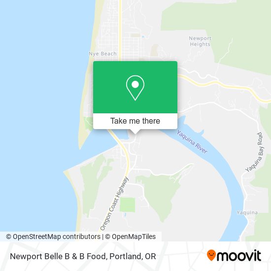 Newport Belle B & B Food map
