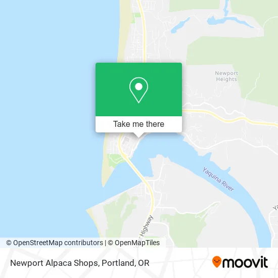 Newport Alpaca Shops map