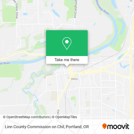 Linn County Commission on Chil map