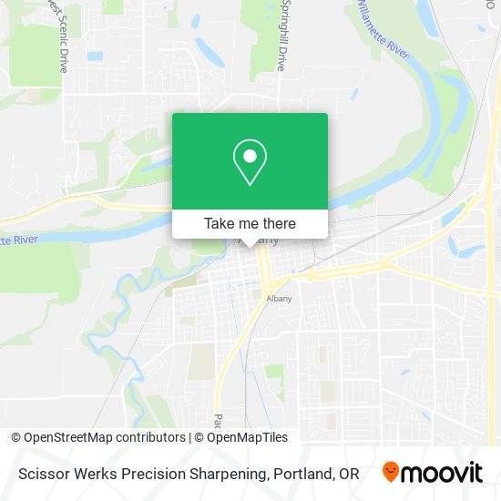 Scissor Werks Precision Sharpening map