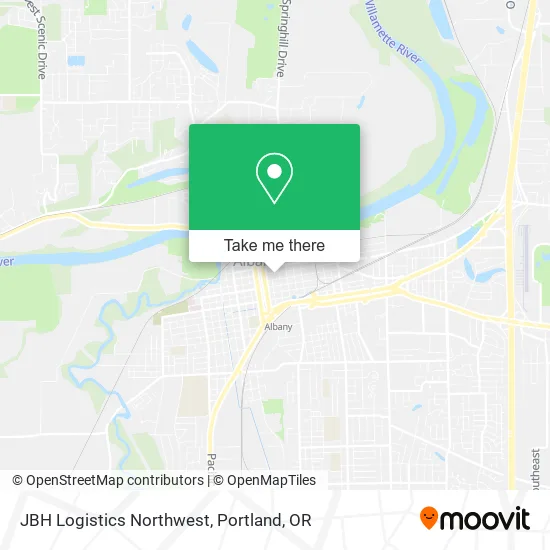 JBH Logistics Northwest map