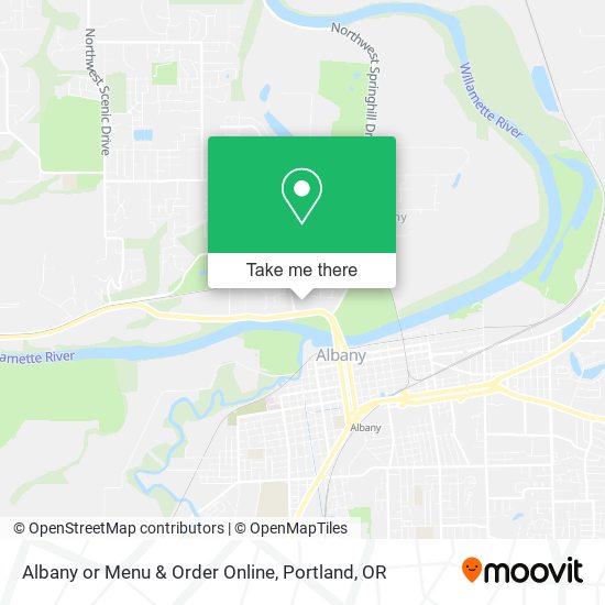 Albany or Menu & Order Online map