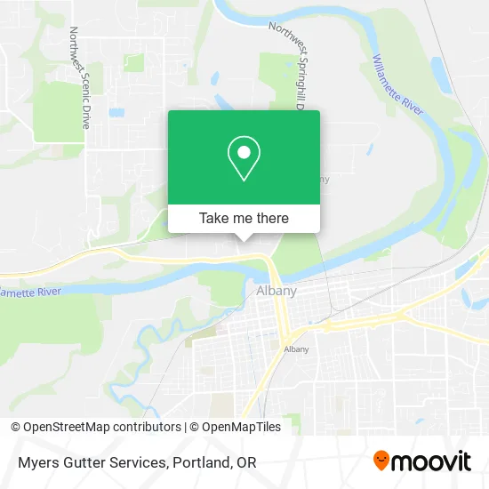 Myers Gutter Services map