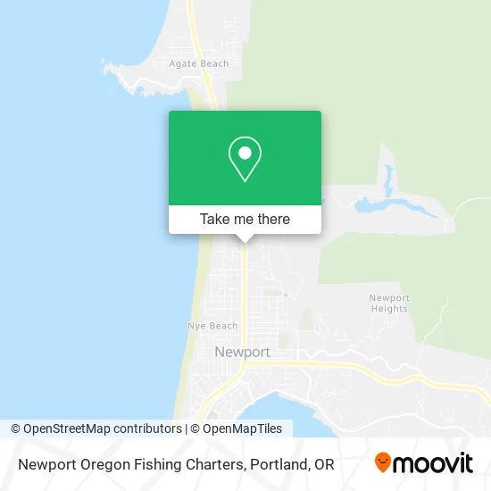 Newport Oregon Fishing Charters map