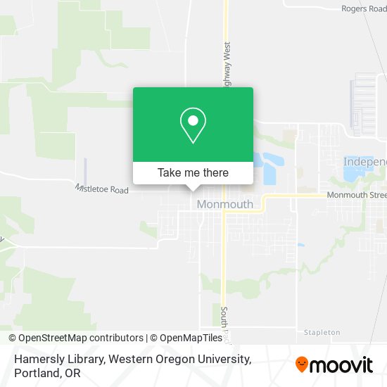 Hamersly Library, Western Oregon University map