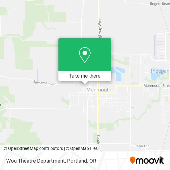 Wou Theatre Department map