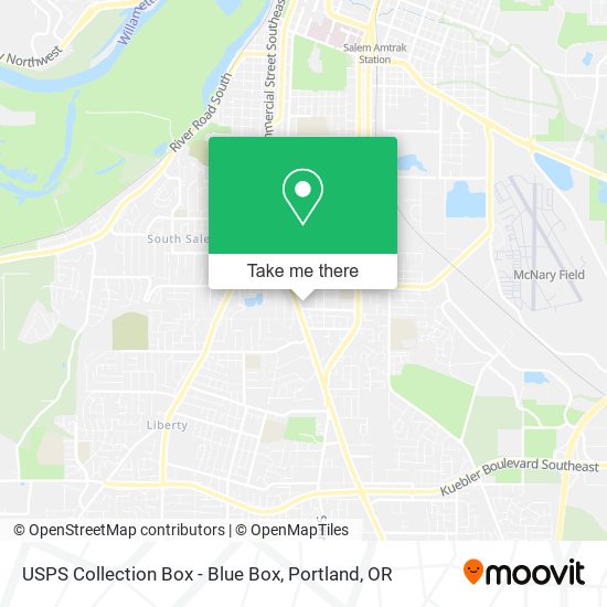 Mapa de USPS Collection Box - Blue Box