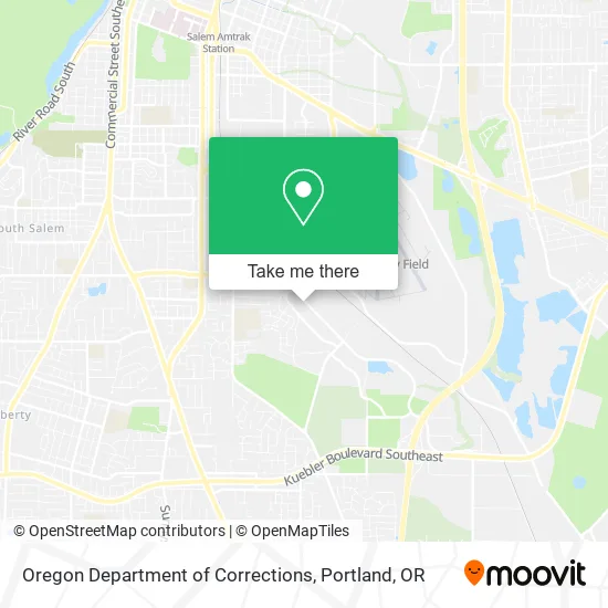 Mapa de Oregon Department of Corrections