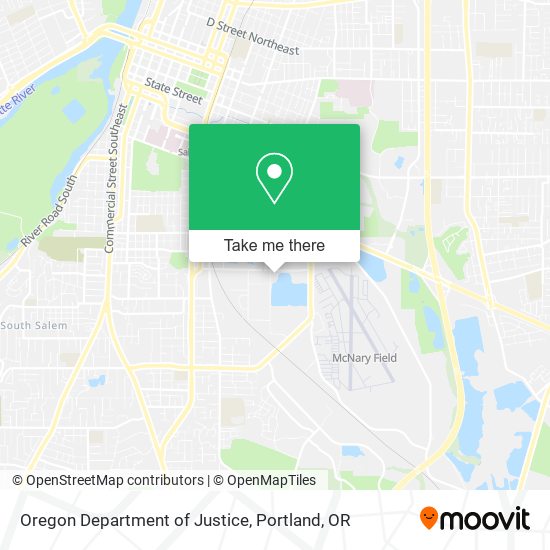 Oregon Department of Justice map