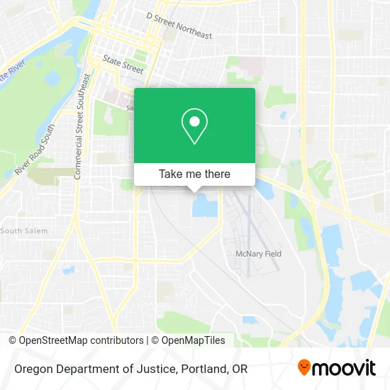 Oregon Department of Justice map