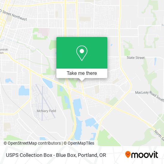 USPS Collection Box - Blue Box map
