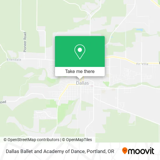 Dallas Ballet and Academy of Dance map