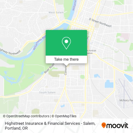 Highstreet Insurance & Financial Services - Salem map