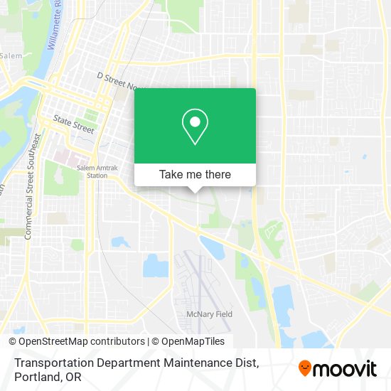 Transportation Department Maintenance Dist map