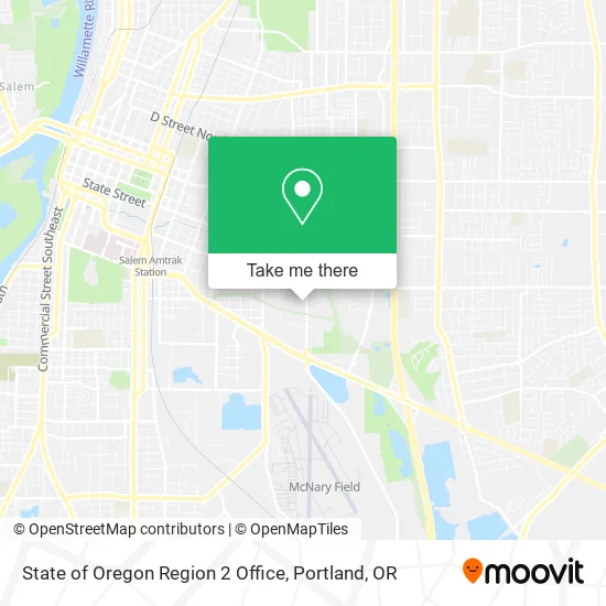 State of Oregon Region 2 Office map