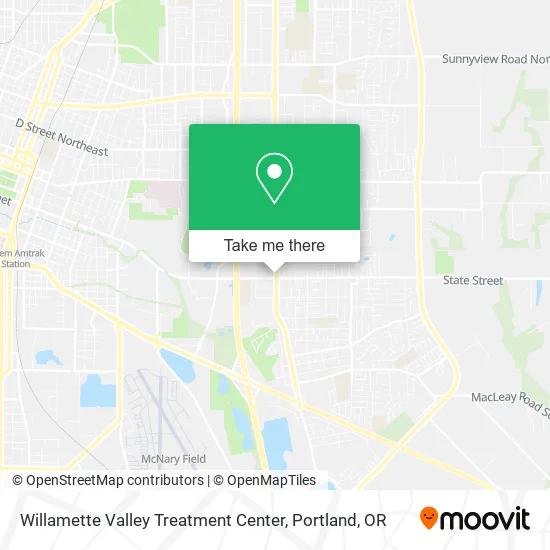 Mapa de Willamette Valley Treatment Center