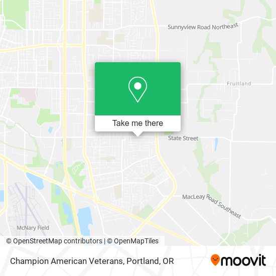 Champion American Veterans map