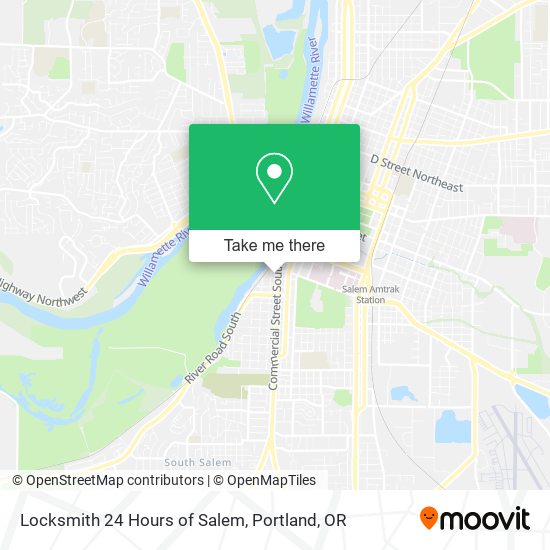 Locksmith 24 Hours of Salem map
