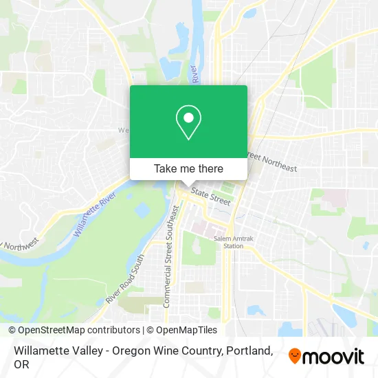 Willamette Valley - Oregon Wine Country map