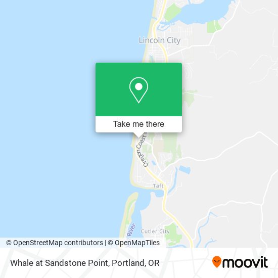 Whale at Sandstone Point map