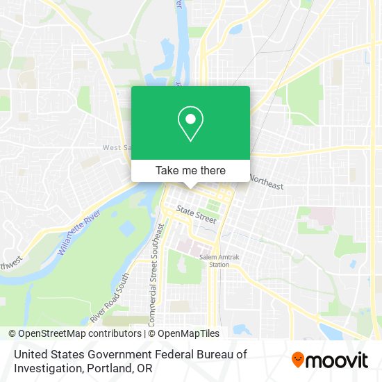 United States Government Federal Bureau of Investigation map