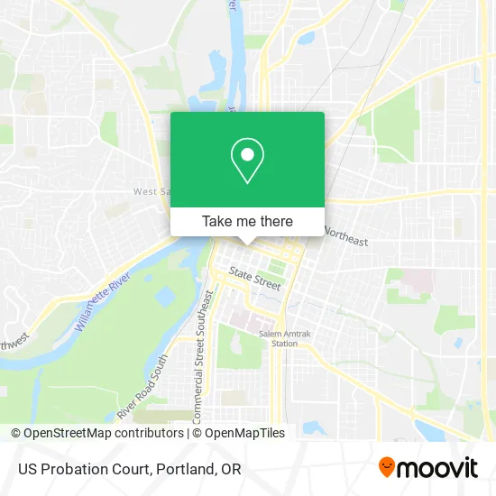 US Probation Court map