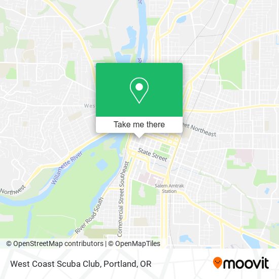 West Coast Scuba Club map