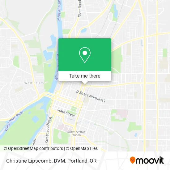Christine Lipscomb, DVM map