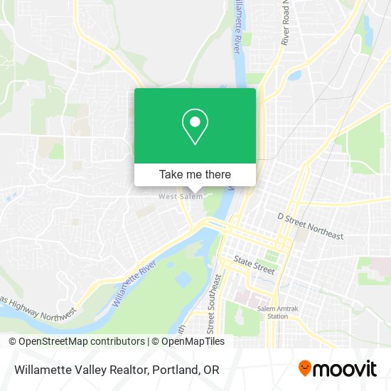 Willamette Valley Realtor map