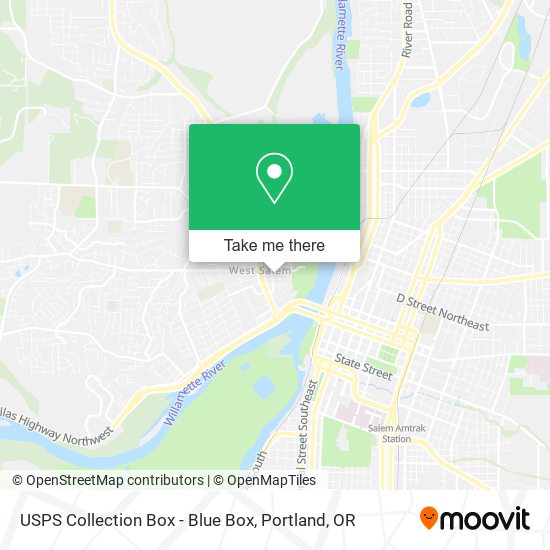 USPS Collection Box - Blue Box map