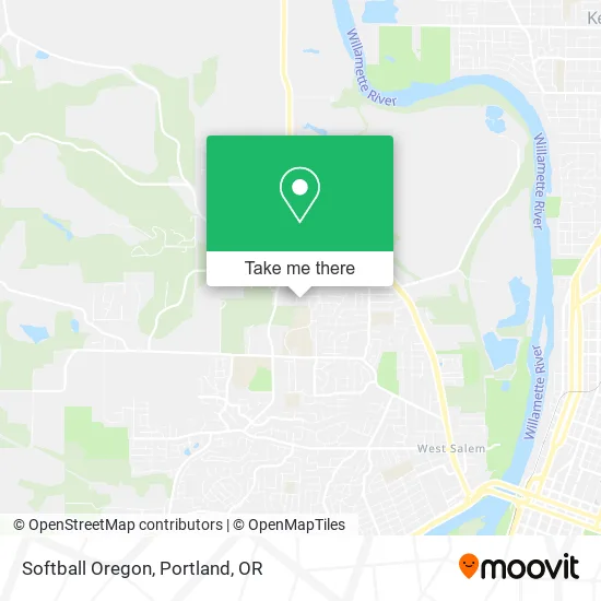Softball Oregon map
