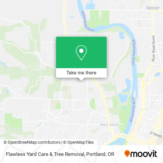 Flawless Yard Care & Tree Removal map