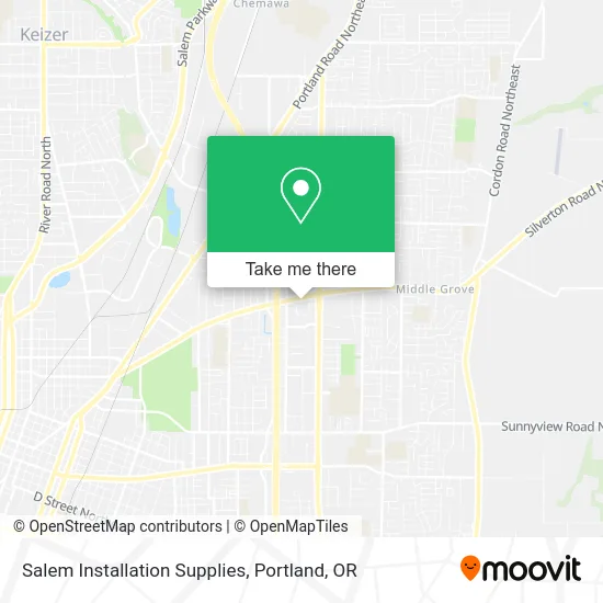 Salem Installation Supplies map
