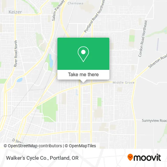 Mapa de Walker's Cycle Co.