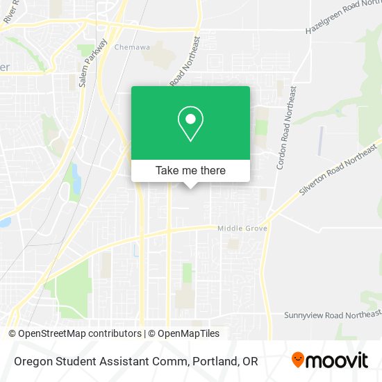 Oregon Student Assistant Comm map