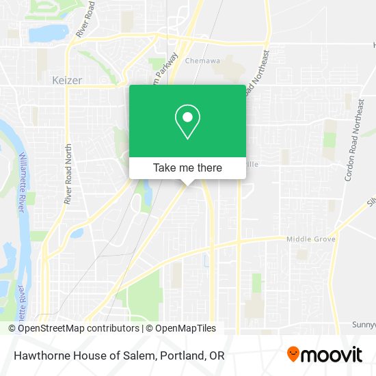 Hawthorne House of Salem map