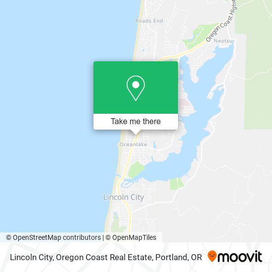 Mapa de Lincoln City, Oregon Coast Real Estate