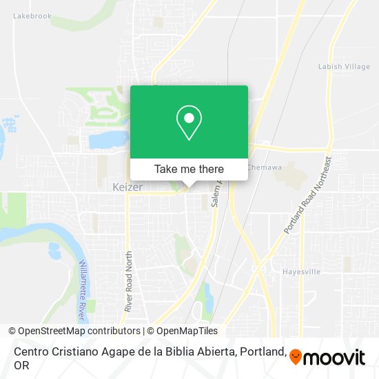 Mapa de Centro Cristiano Agape de la Biblia Abierta
