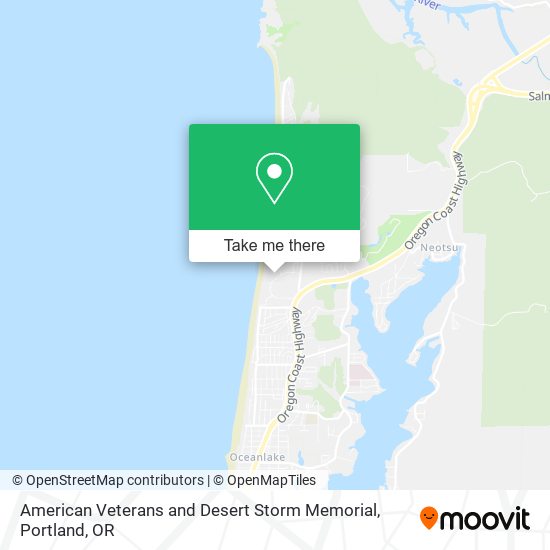 American Veterans and Desert Storm Memorial map