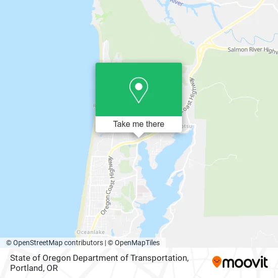 Mapa de State of Oregon Department of Transportation